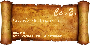 Csanády Eudoxia névjegykártya